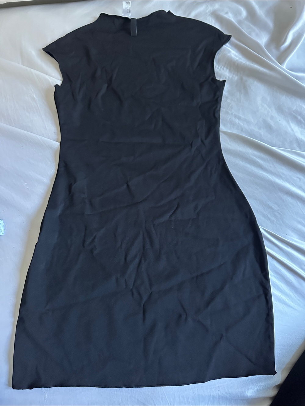 H&M Black Cap-Sleeve Mini Dress